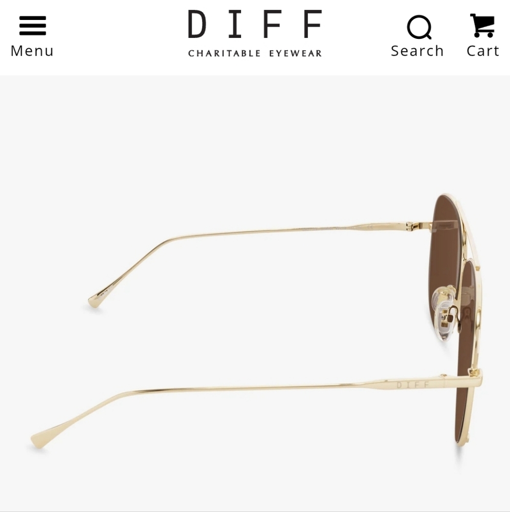 Diff Scarlet Gold Aviator Sunglasses - image 3